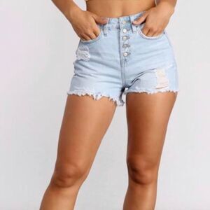 YMI High Rise Dream Fit Distressed shorts size 27
